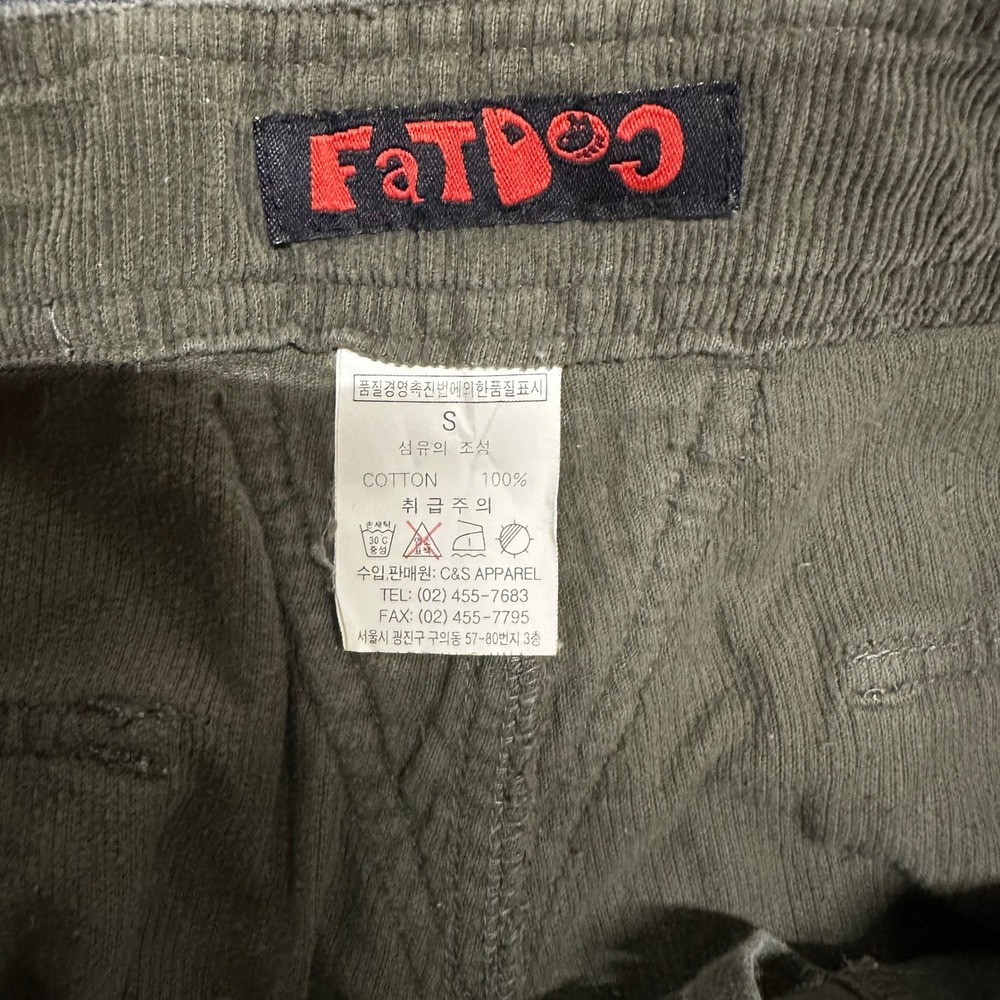 Fatdog Cargo Pants Womens Size S Olive Green Corduroy Utility Tactical Multi - Picture 6 of 9